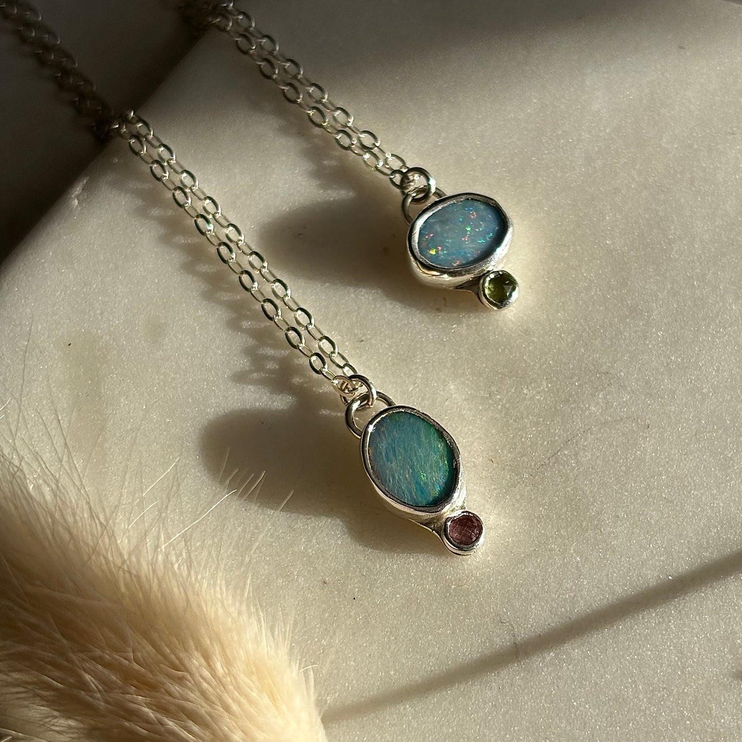 Australian Opal Necklace - Double