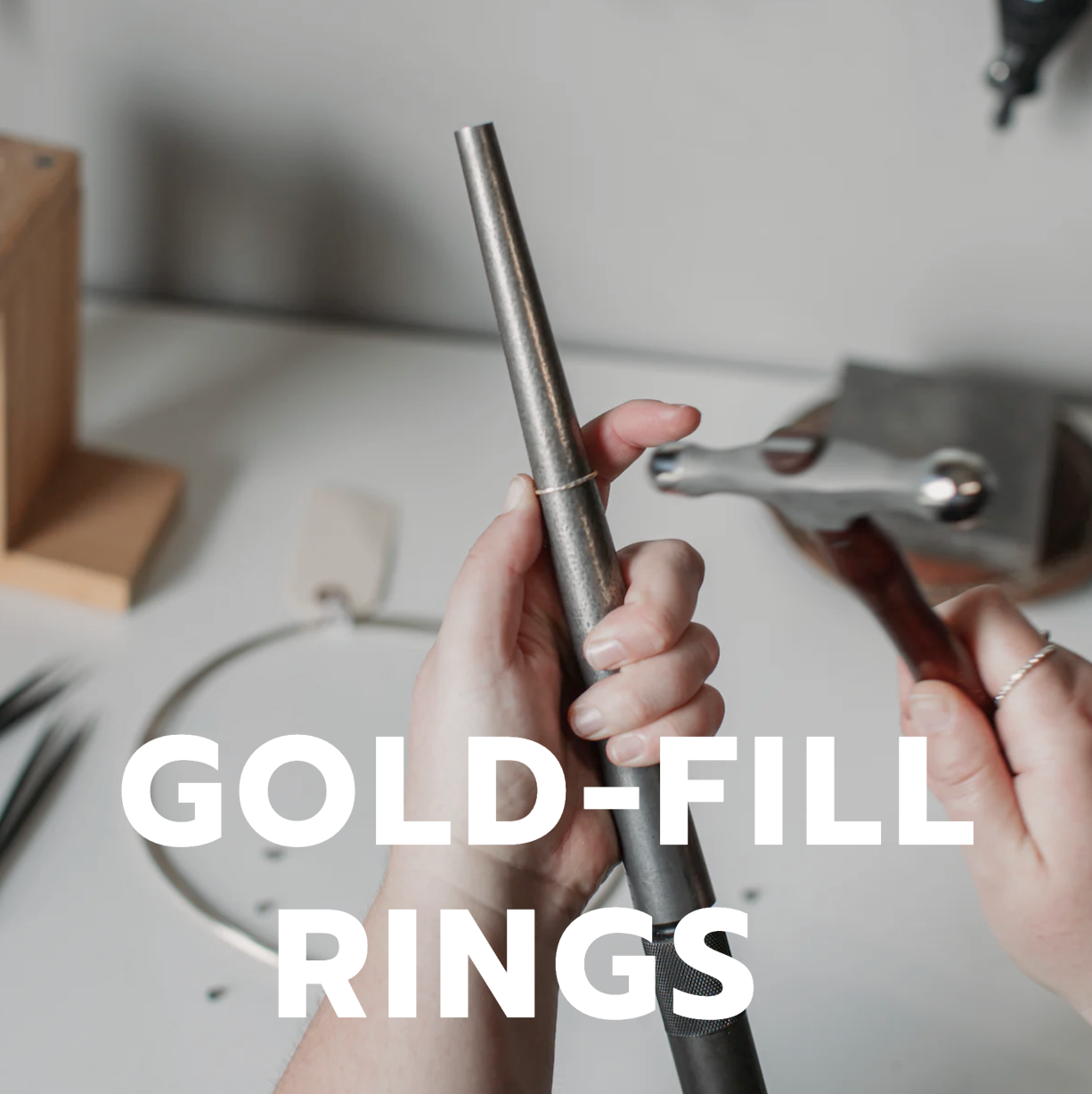 *ONE SPOT LEFT* NEW! GOLD-FILL RING CLASS / Thurs July 10 / 6pm-8pm / Make two 14k gold-filled stacking rings