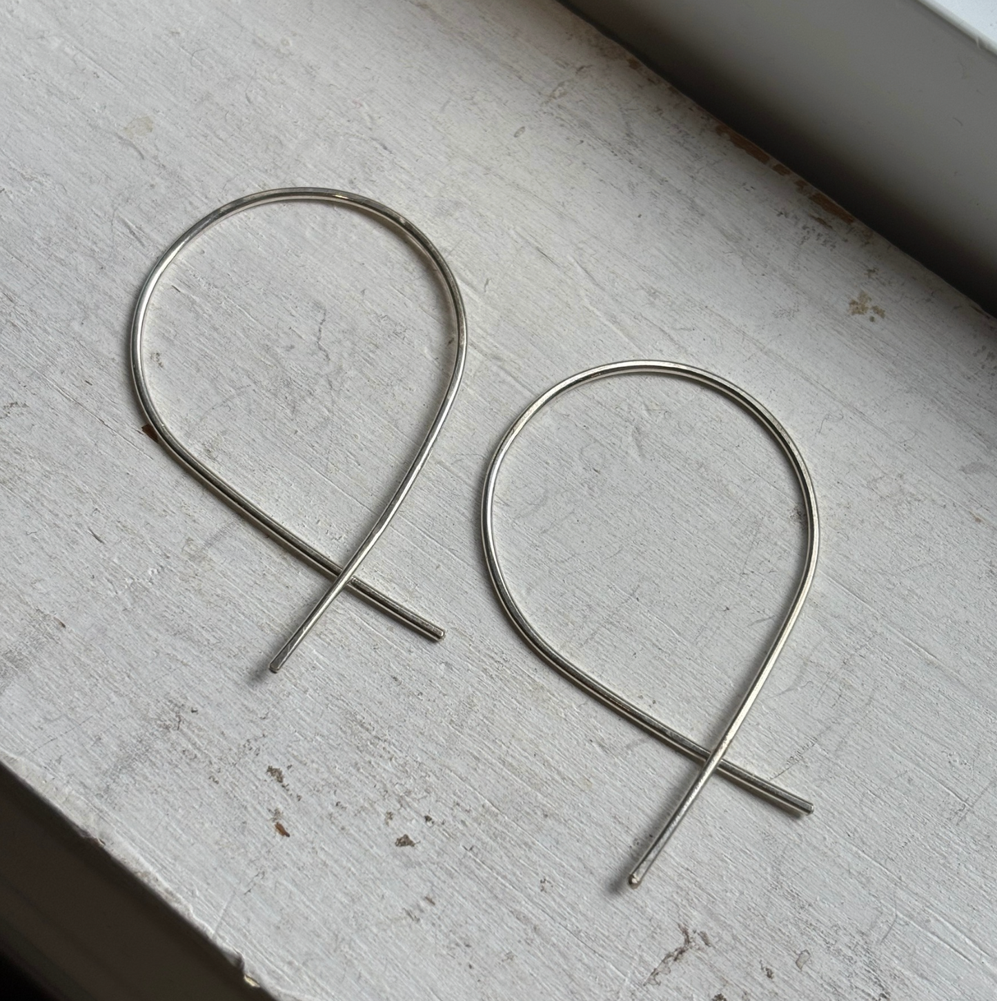 CLEARANCE Fish Hook Hoop Earrings