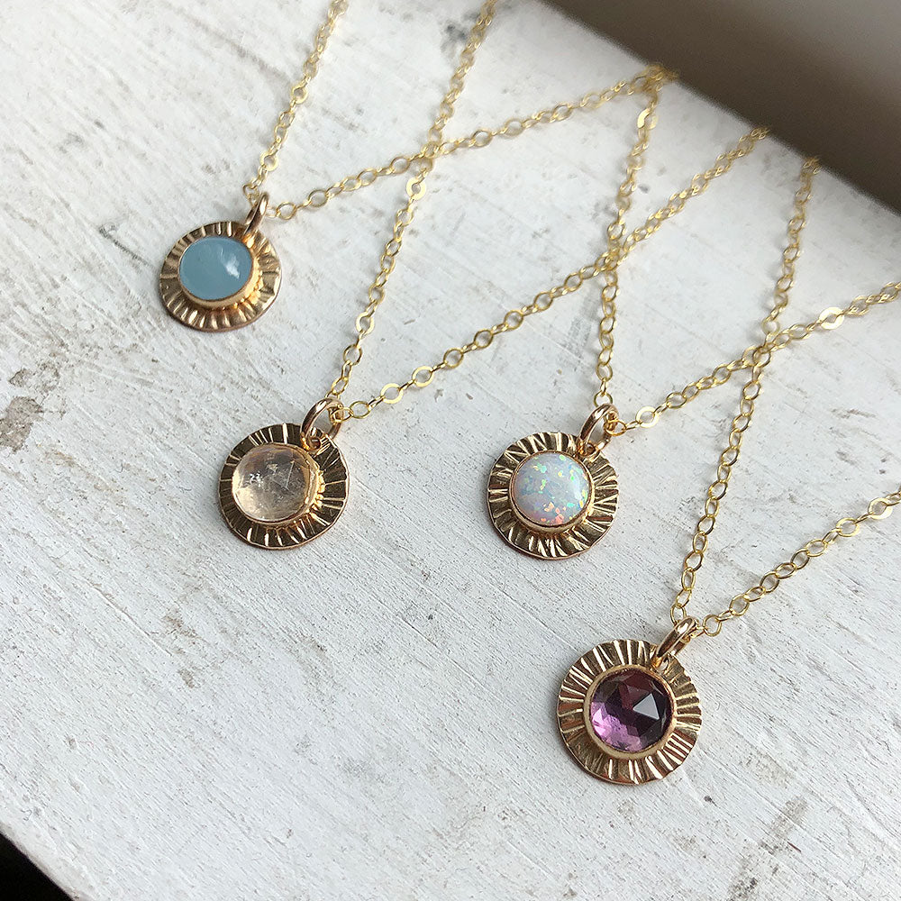 Aura Birthstone Necklace - Medium