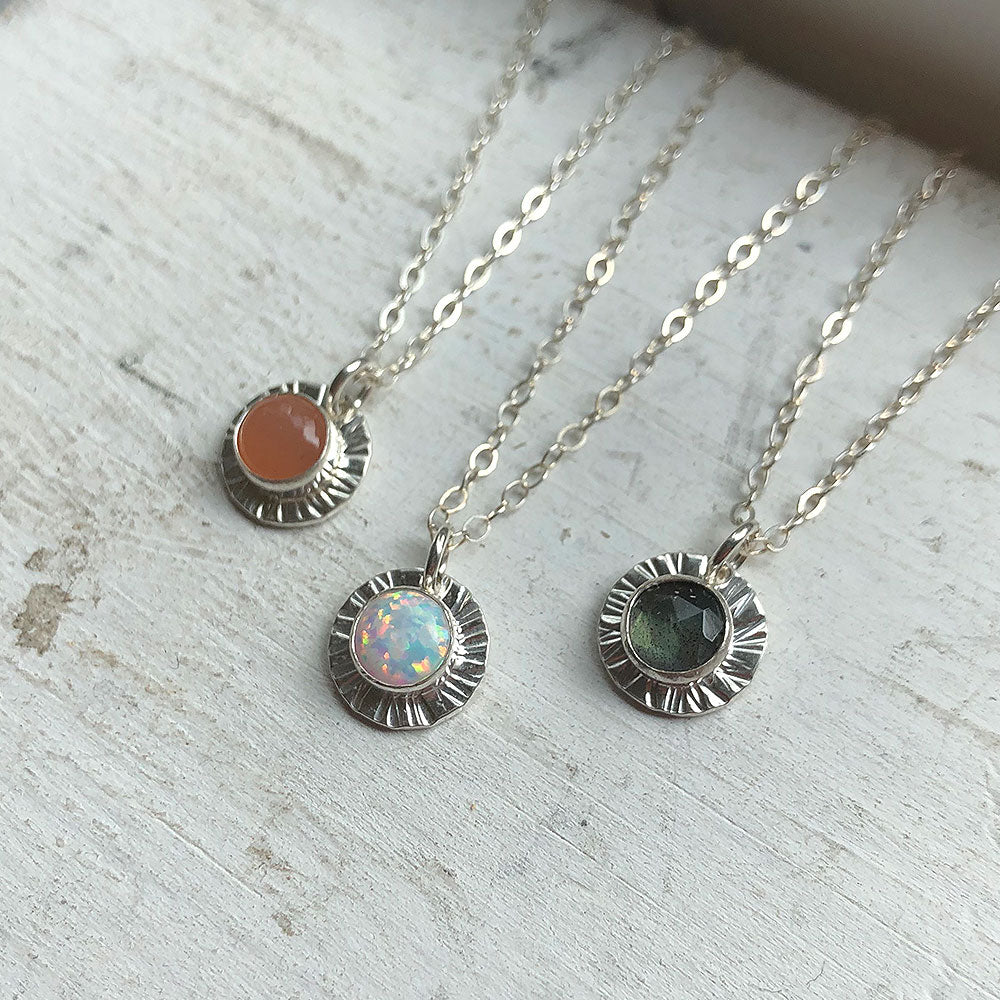 Aura Birthstone Necklace - Medium