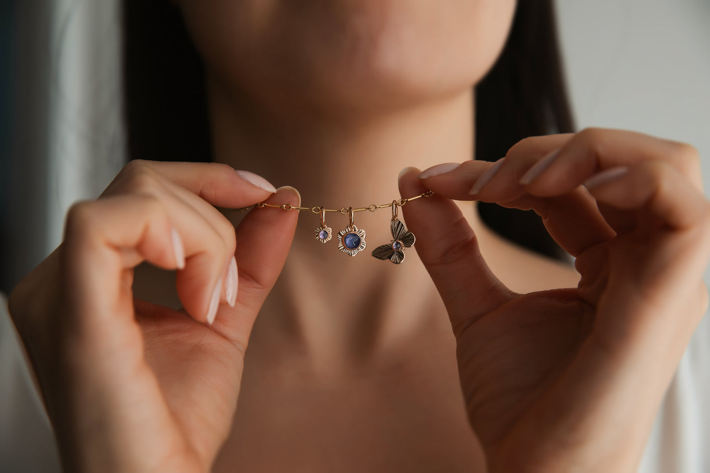 Angled Butterfly Charm