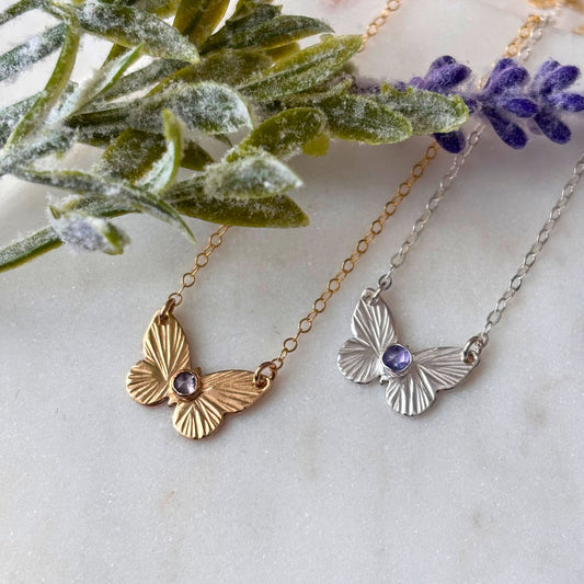 Butterfly Necklace - 14k Gold-Fill or Sterling Silver
