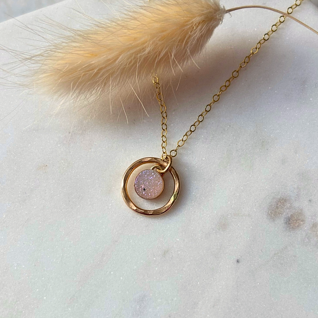 OOAK Druzy Quartz Necklace