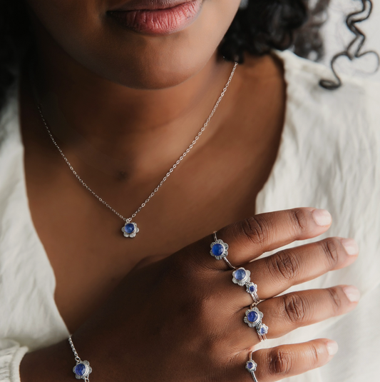 Flower Necklace - 14k Gold-Fill or Sterling Silver