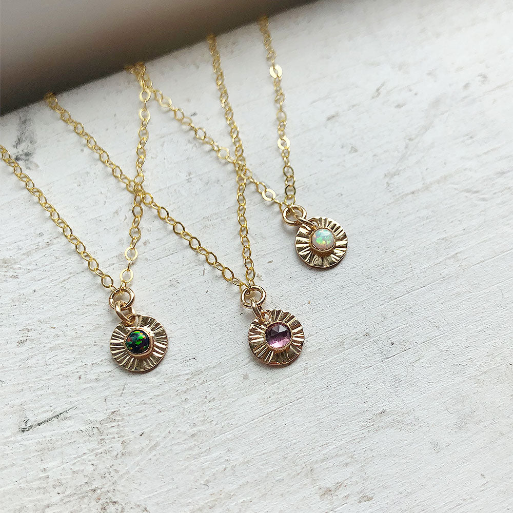 Aura Birthstone Necklace - Mini