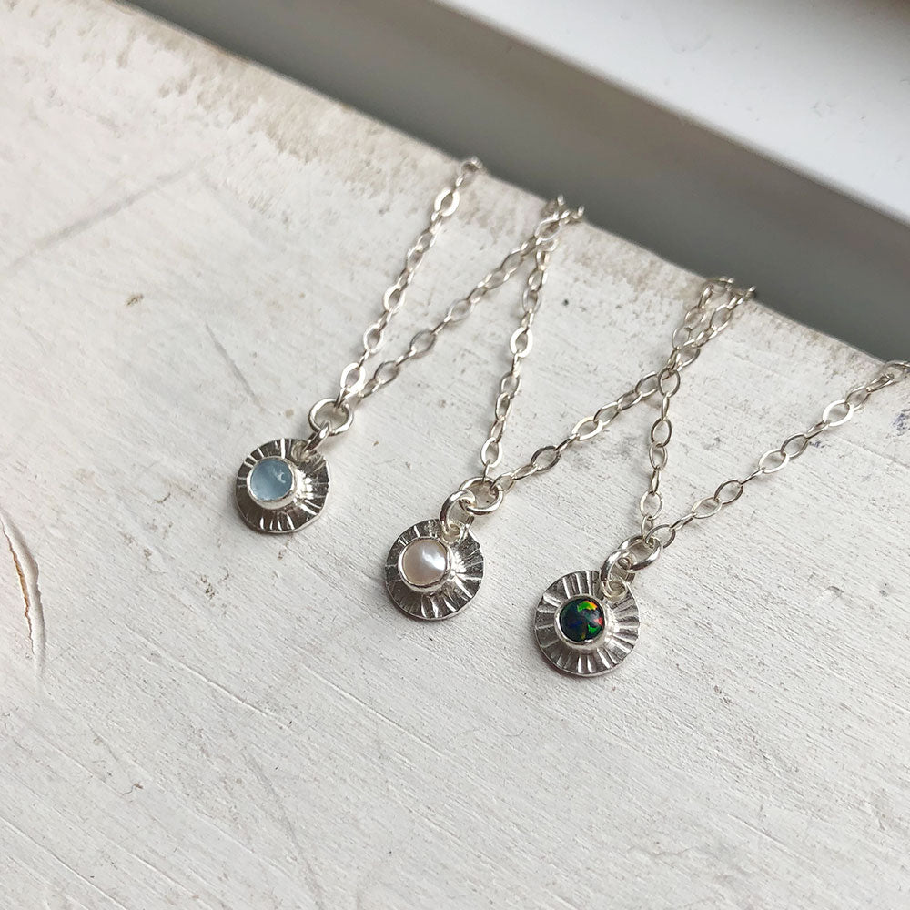 Aura Birthstone Necklace - Mini