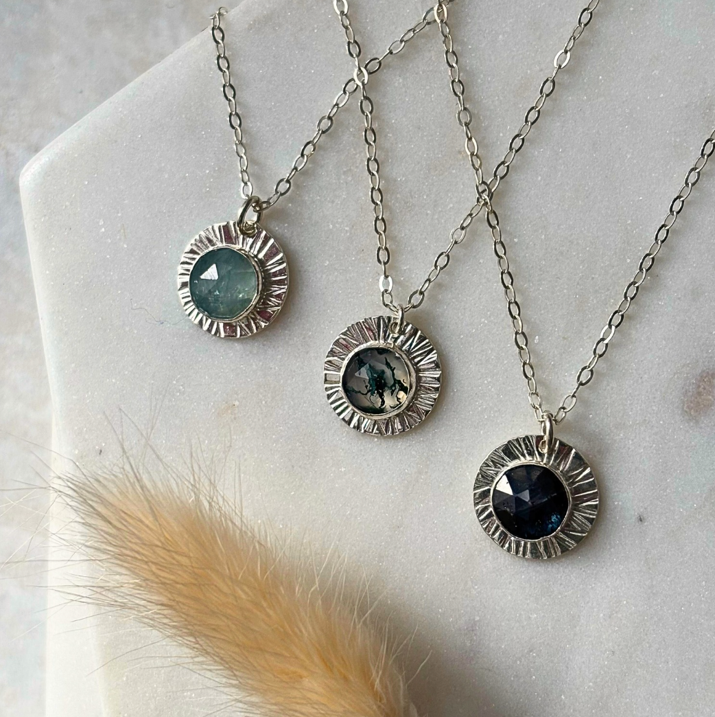 OOAK Oversized Kyanite Aura Pendant Necklace