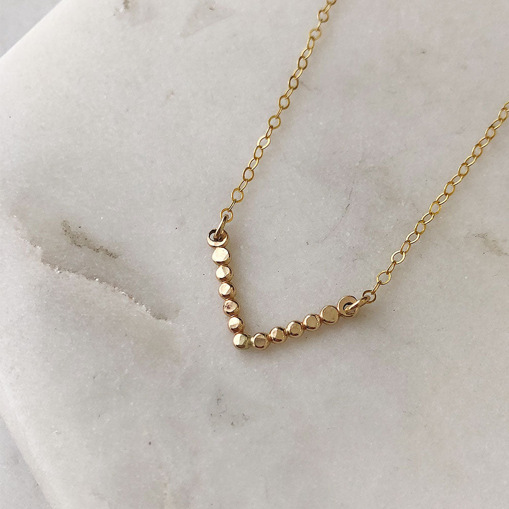 CLEARANCE Dots Chevron Necklace