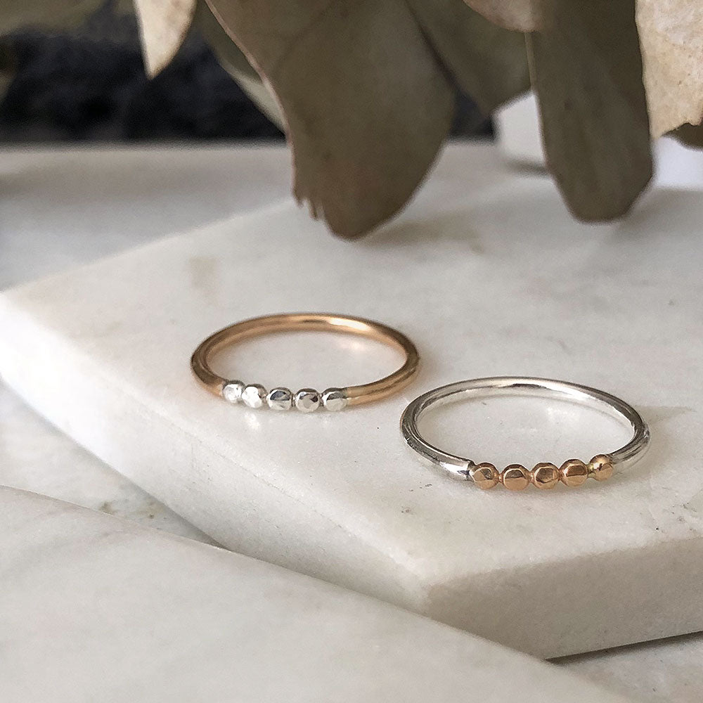 Mixed Metal Prism Reflection Stacking Ring – Strut Jewelry