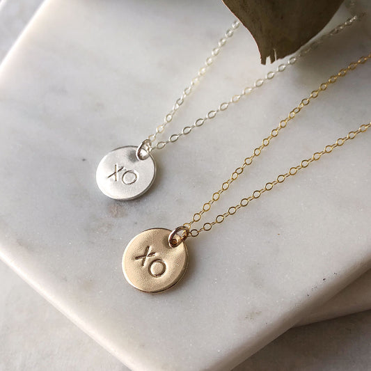 XO Pendant Necklace - 14K Gold-fill / Sterling Silver