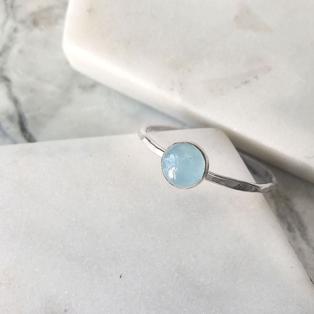 strut jewelry aquamarine ring silver