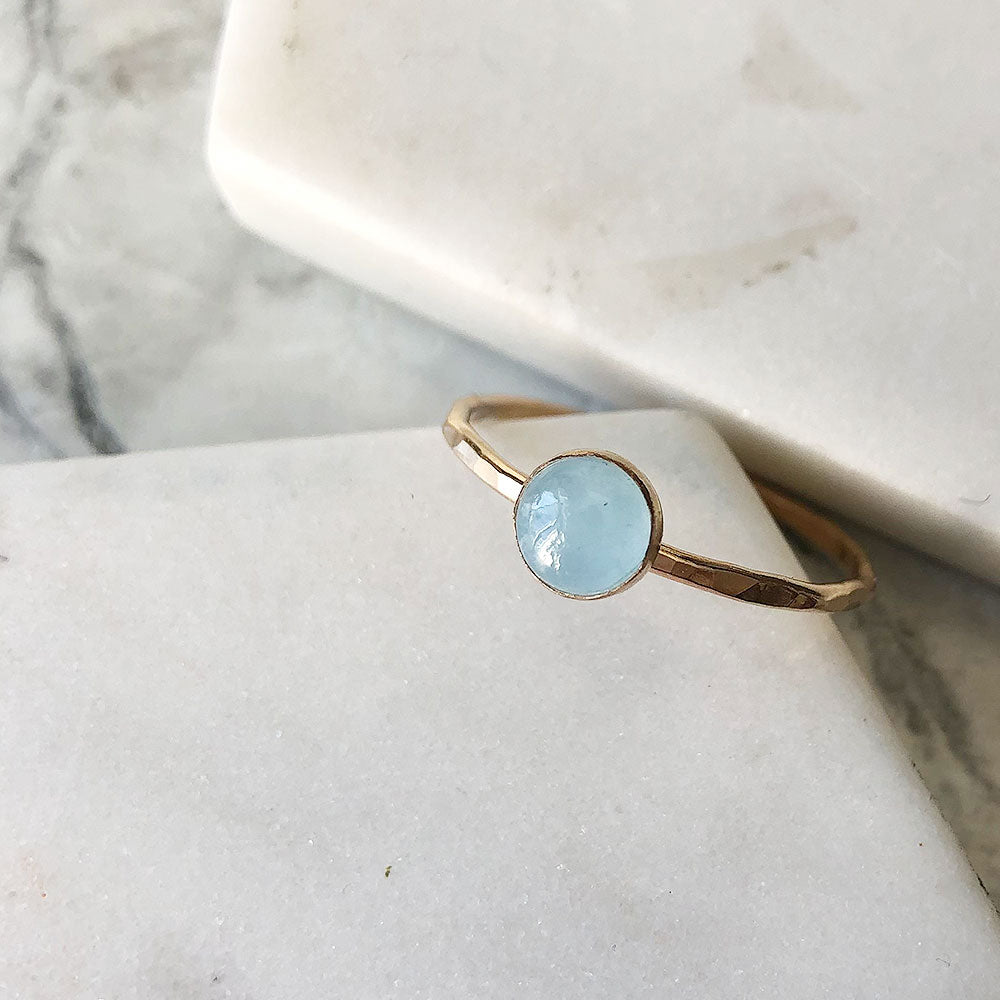 strut jewelry aquamarine stacking ring