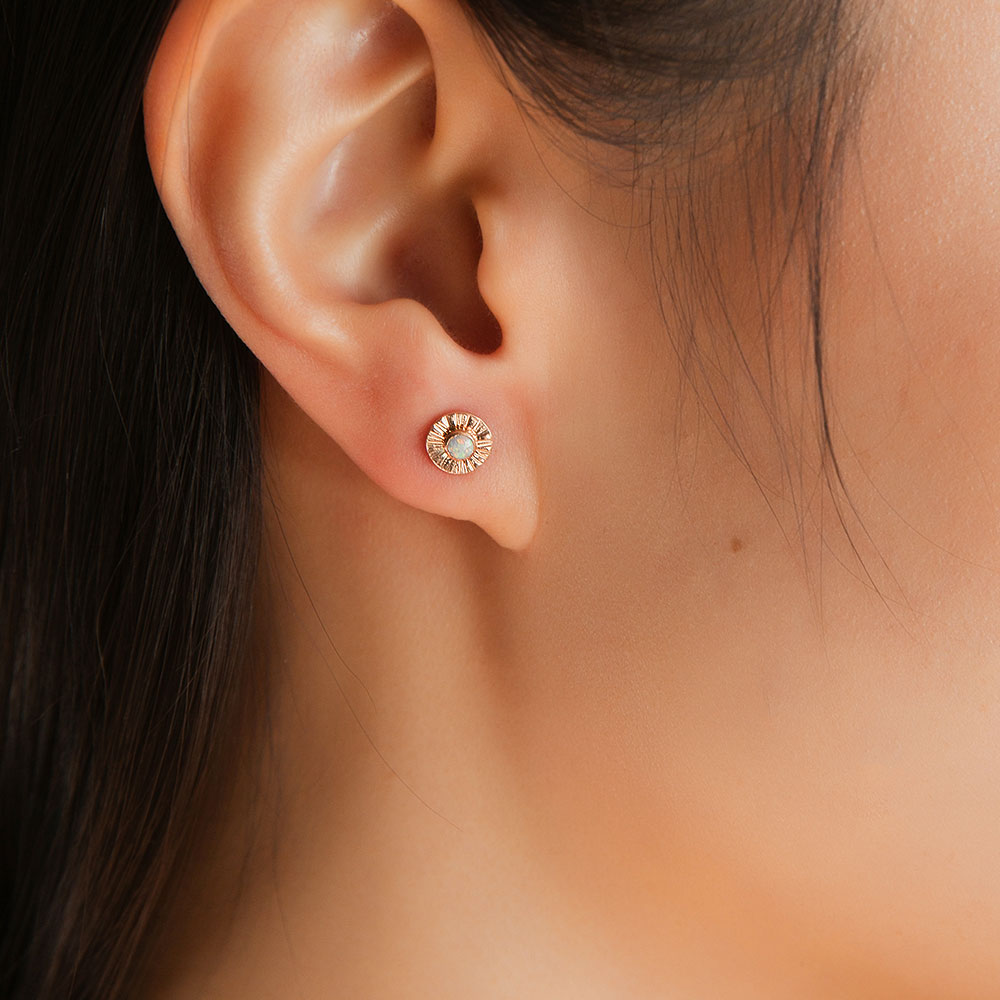 Aura Birthstone Studs