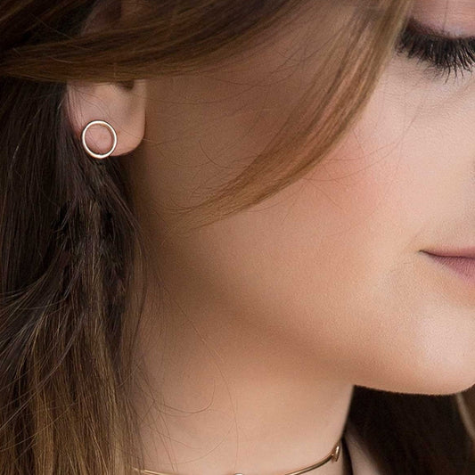 strut jewelry open circle stud earrings