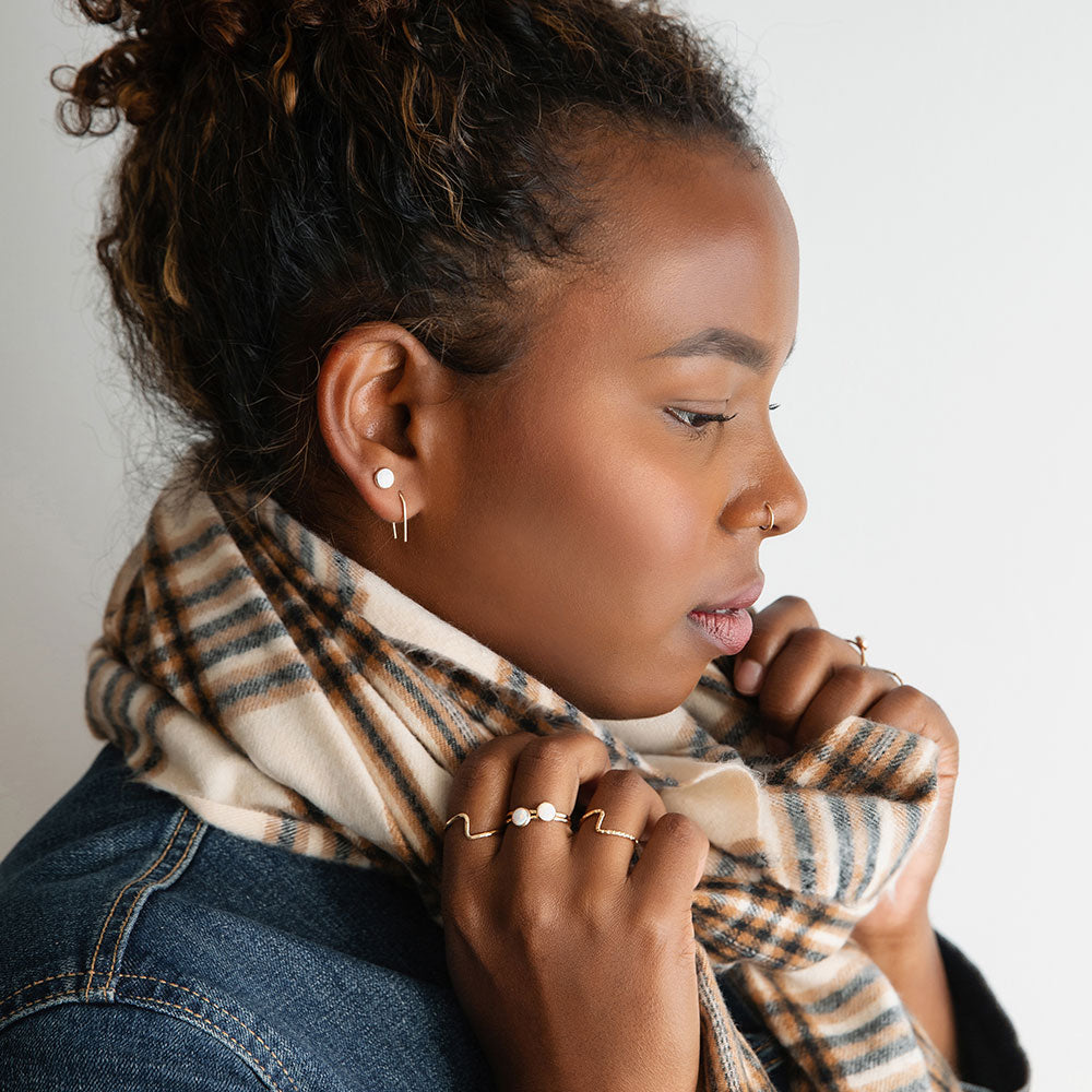 strut jewelry ear pins sterling silver