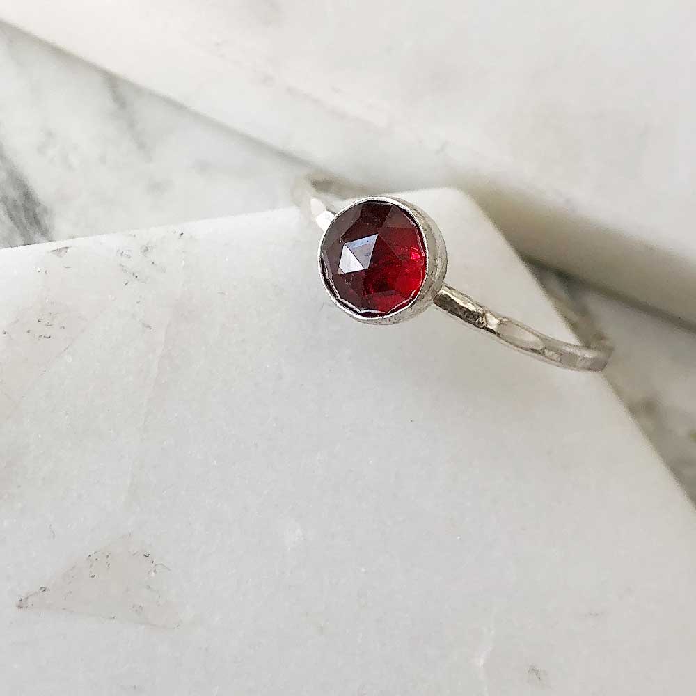 Garnet Stacking Ring