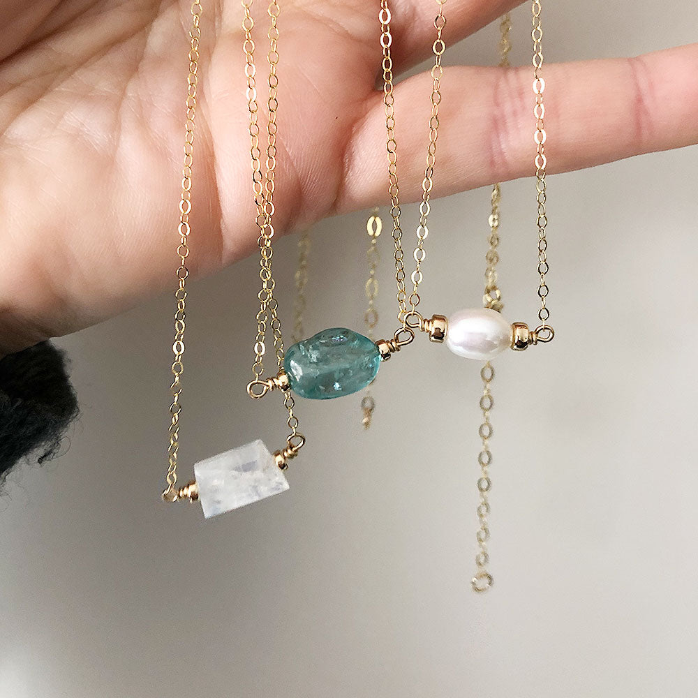 strut jewelry single gem pendant necklace