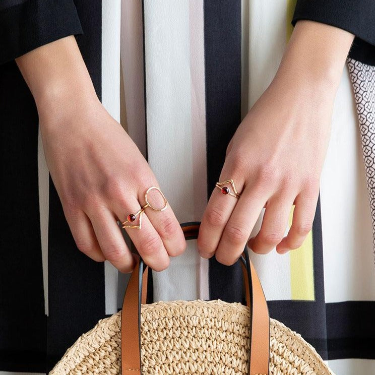 strut jewelry open oval rings