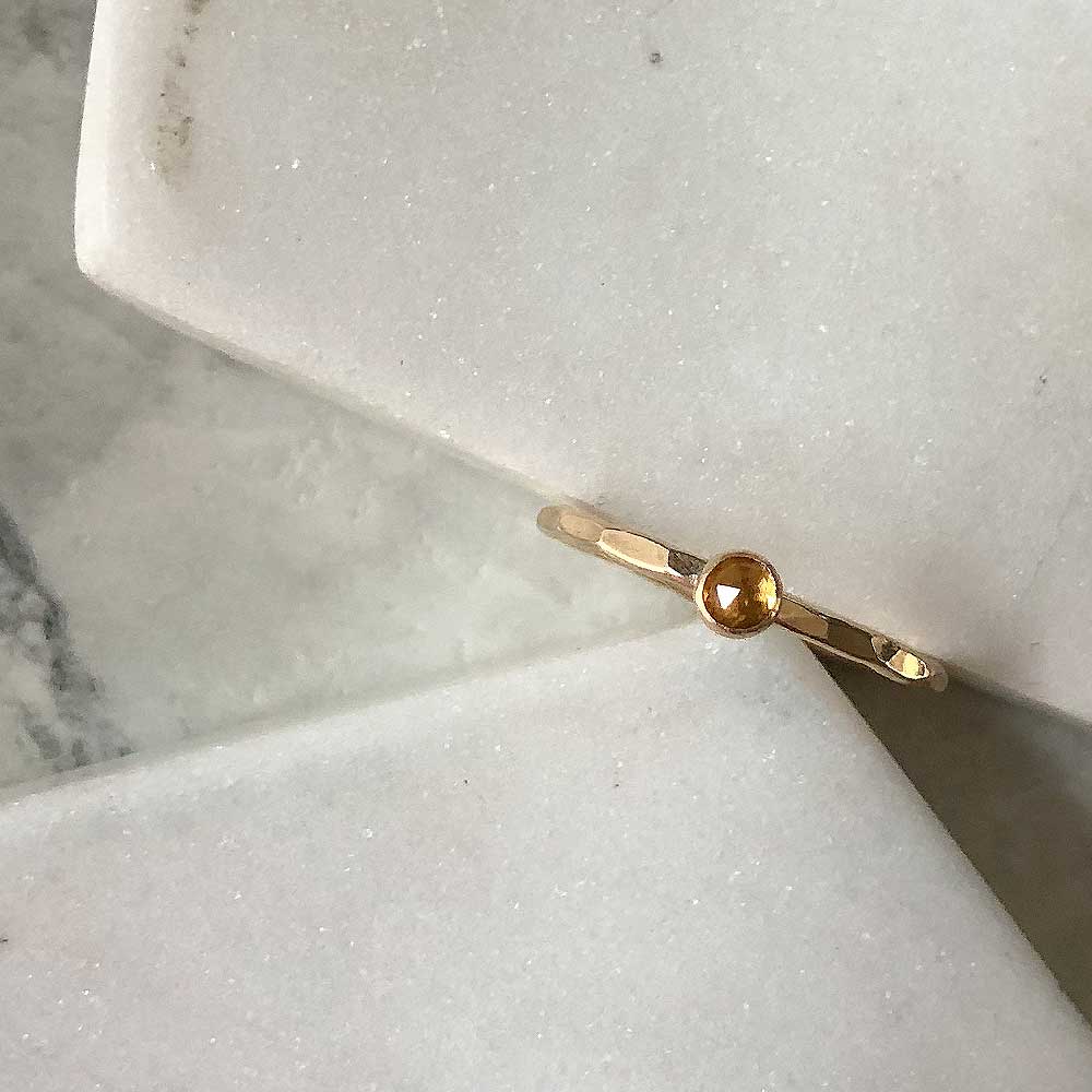 strut jewelry petite citrine stacking ring 14k gold fill