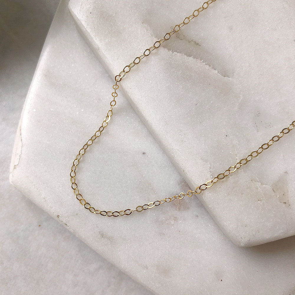 strut jewelry standard cable chain necklace 14k gold fill