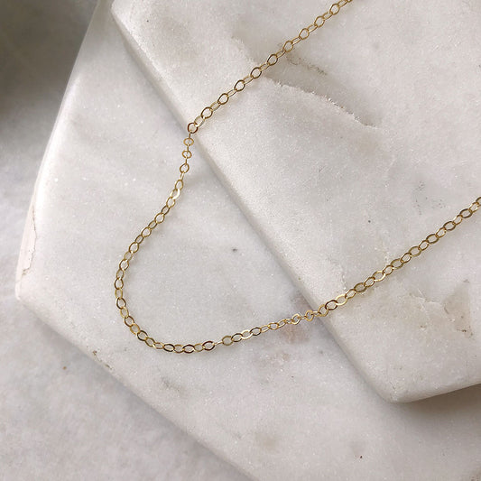 strut jewelry standard cable chain necklace 14k gold fill