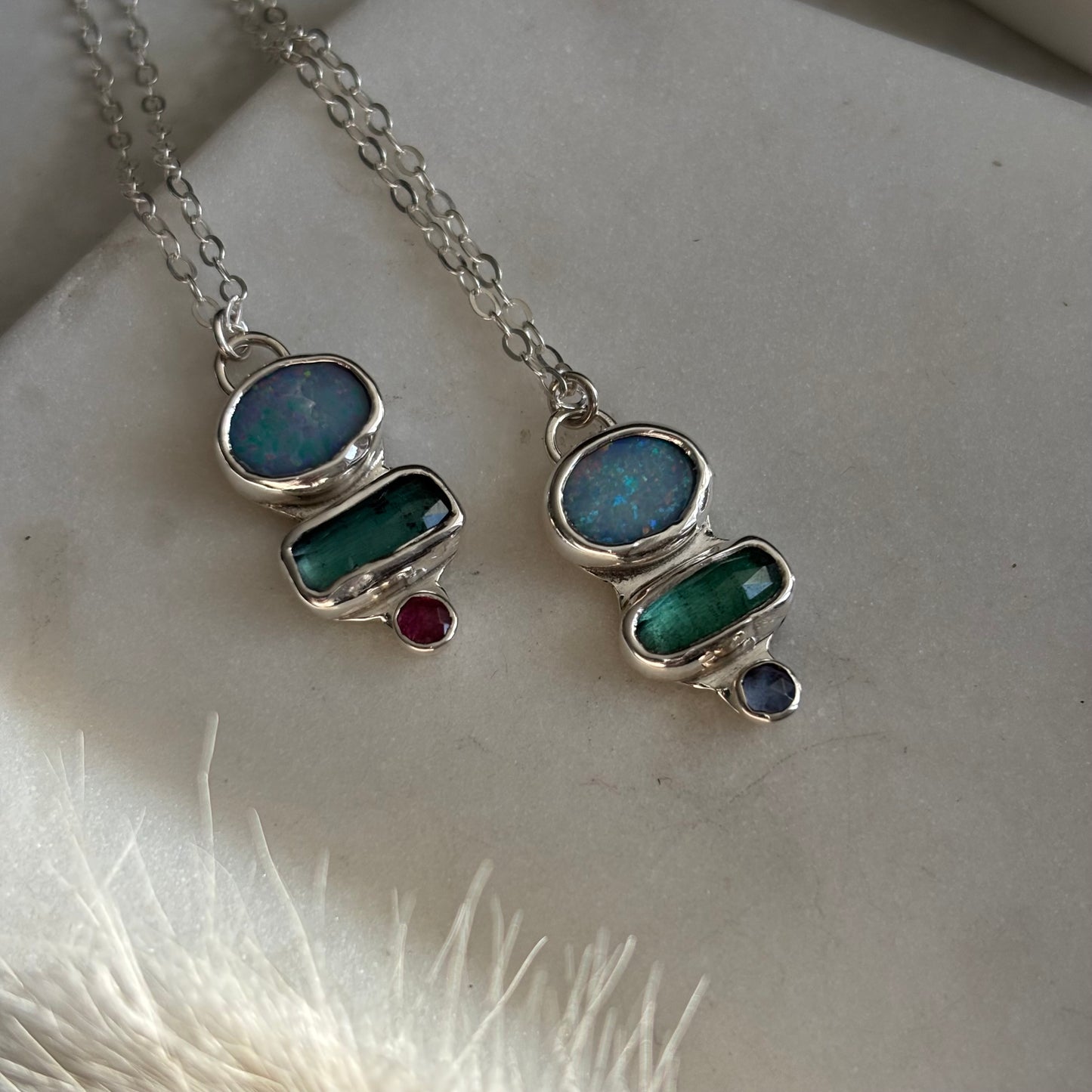 Australian Opal Necklace - Triple