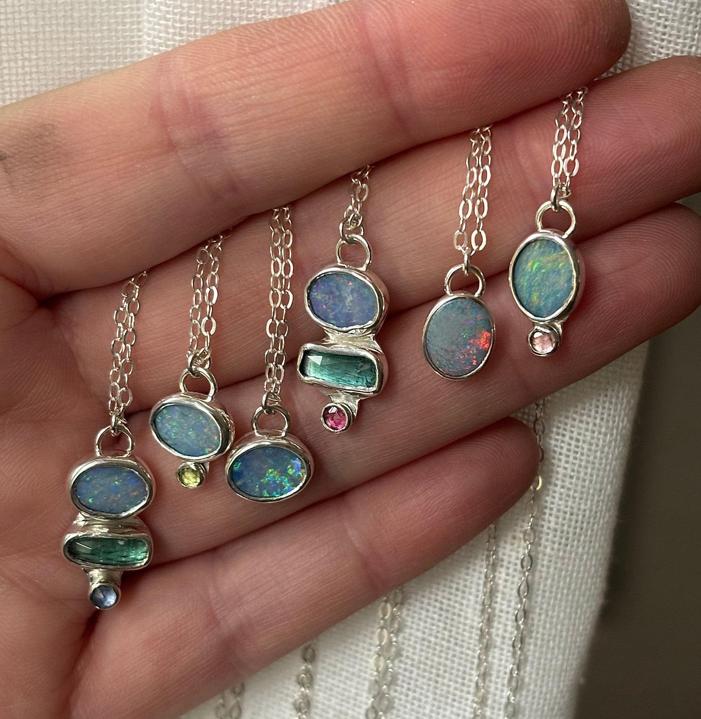 Australian Opal Necklace - Double