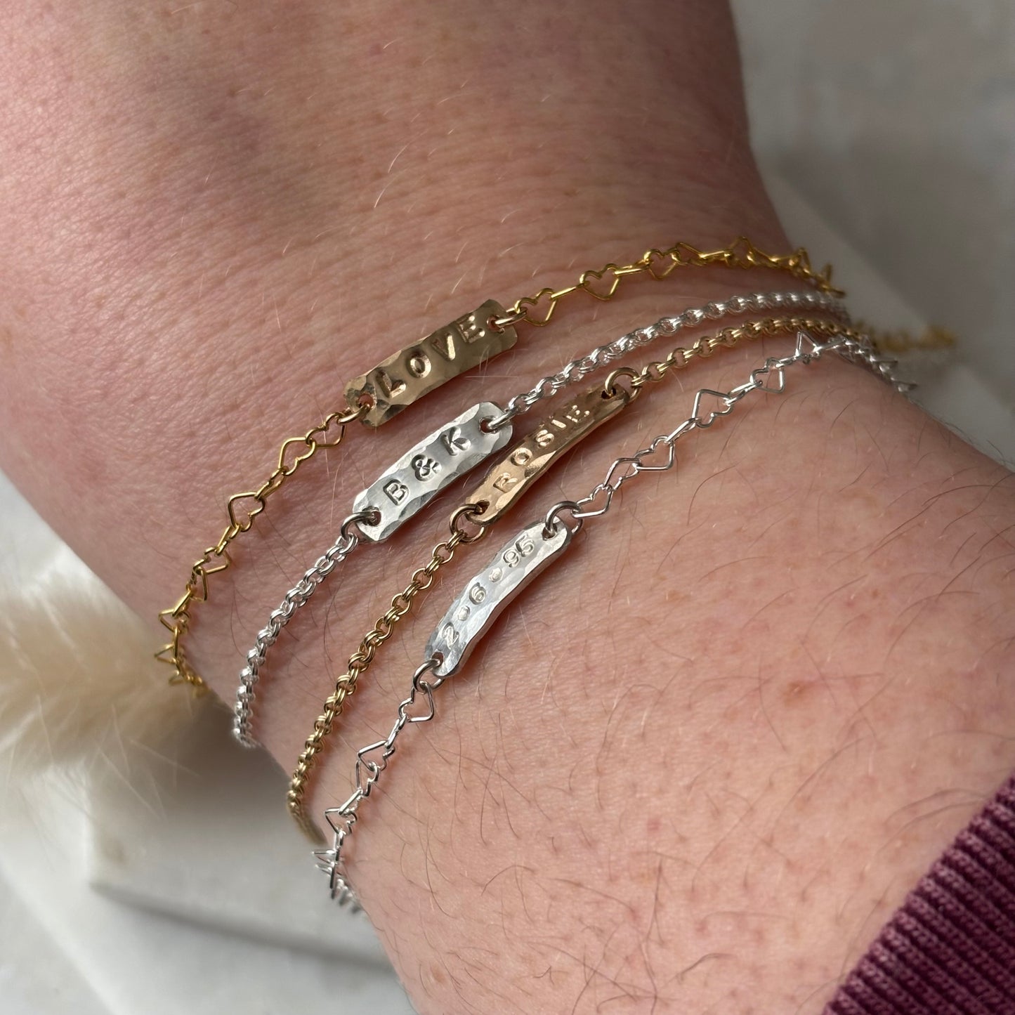 *One spot left!* GALENTINE'S BESTIE BRACELET CLASS / Sat Feb 7th / 10:30am-12pm / Make a letter-stamped bracelet