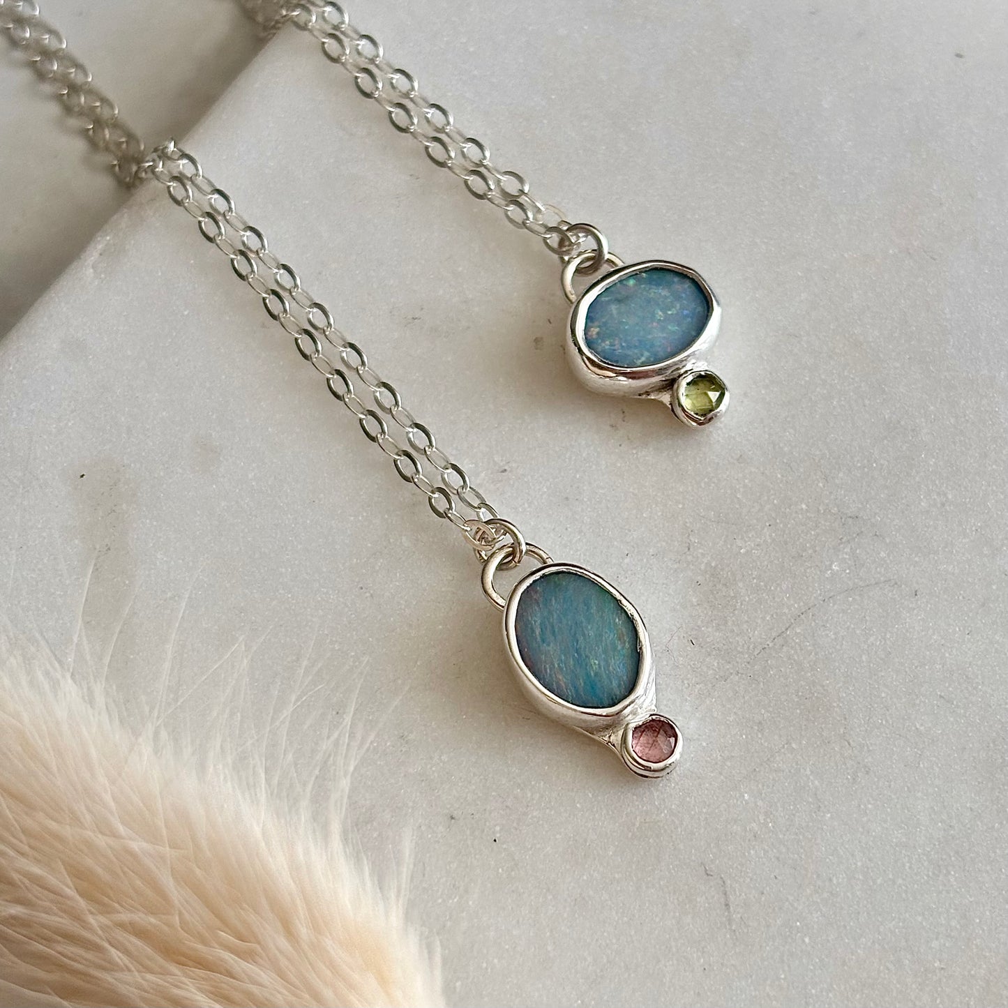 Australian Opal Necklace - Double