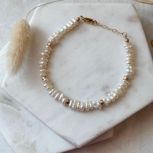 Candy Bracelet - White Pearl