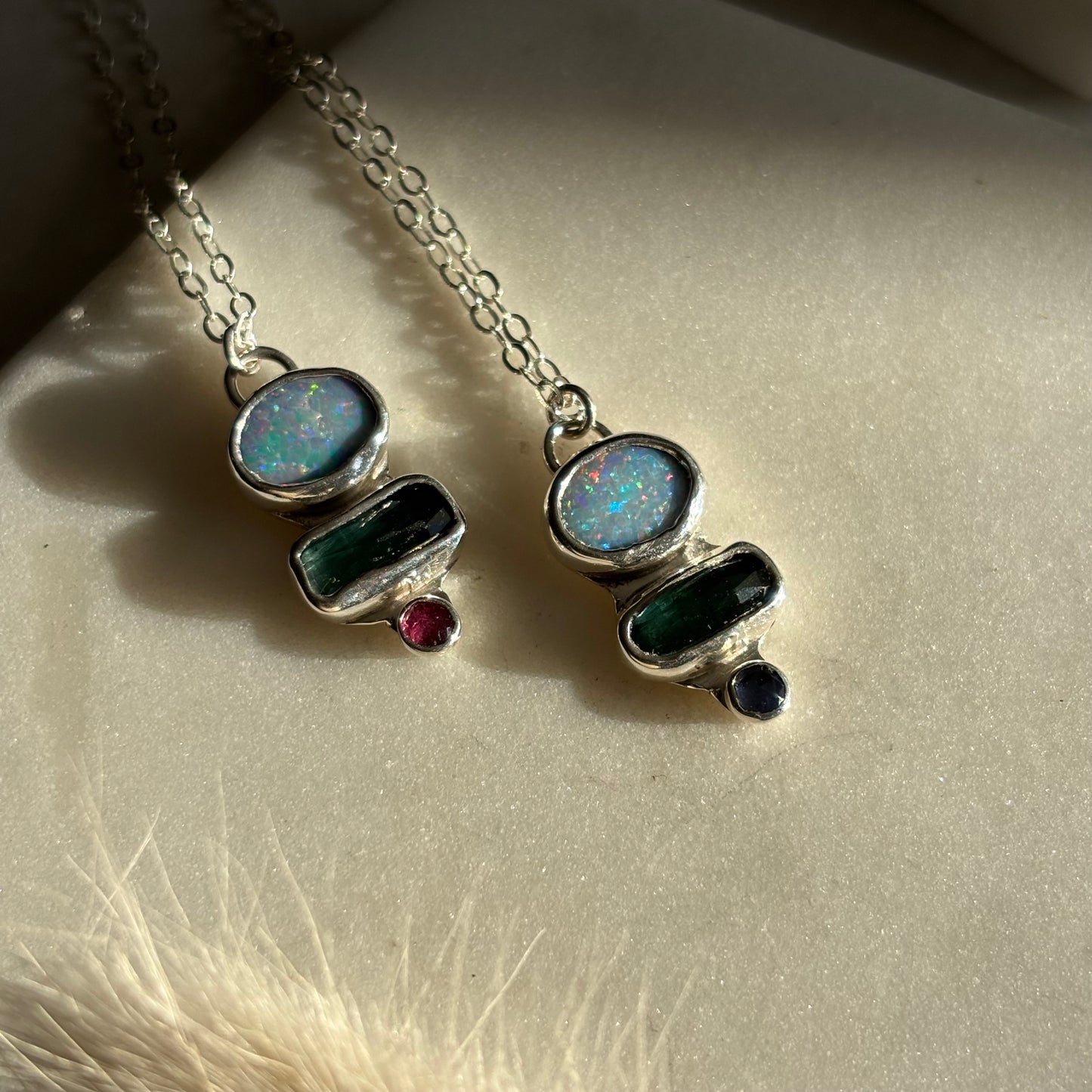 Australian Opal Necklace - Triple