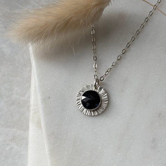 OOAK Oversized Deep Teal Kyanite Aura Pendant Necklace