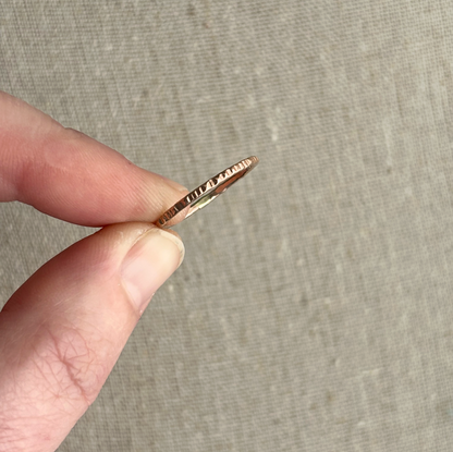 CLEARANCE - Rose Gold-fill Faceted Ring Band - Size 7