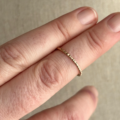 CLEARANCE - Rose Gold-fill Faceted Ring Band - Size 7