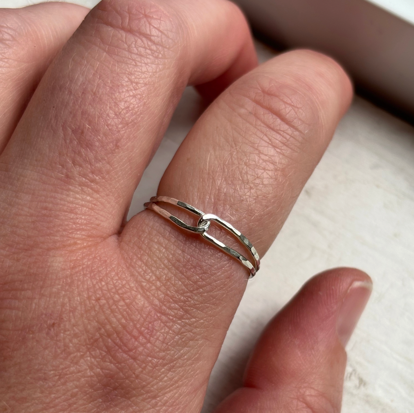 CLEARANCE Silver Topknot Ring - Size 9.5
