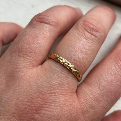CLEARANCE Gold-fill Textured Eternity Ring - Size 9.25