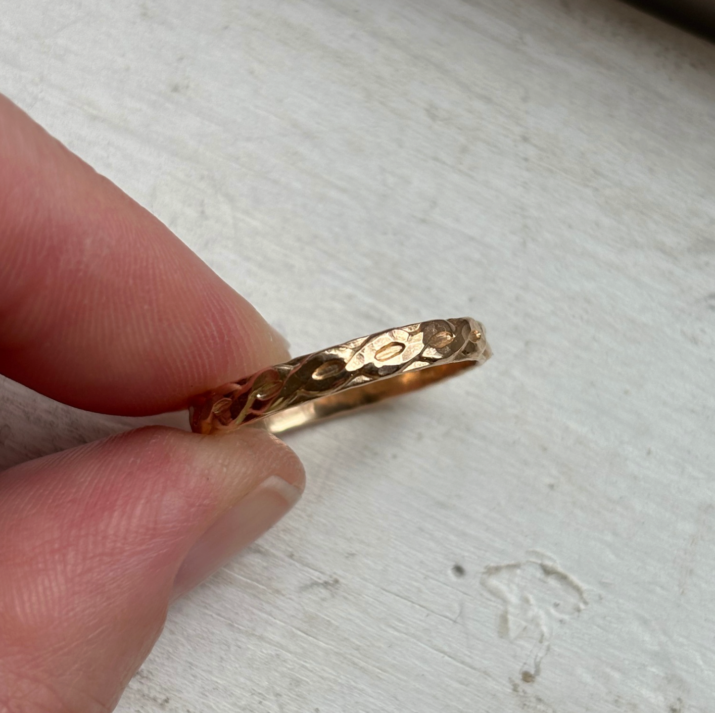 CLEARANCE Gold-fill Textured Eternity Ring - Size 9.25