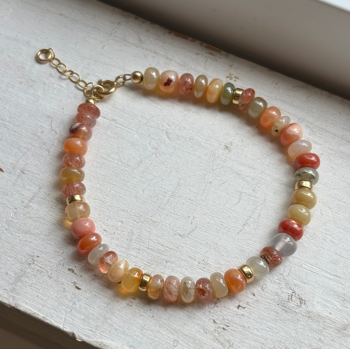 CLEARANCE Peruvian Opal & Sunstone Bracelet
