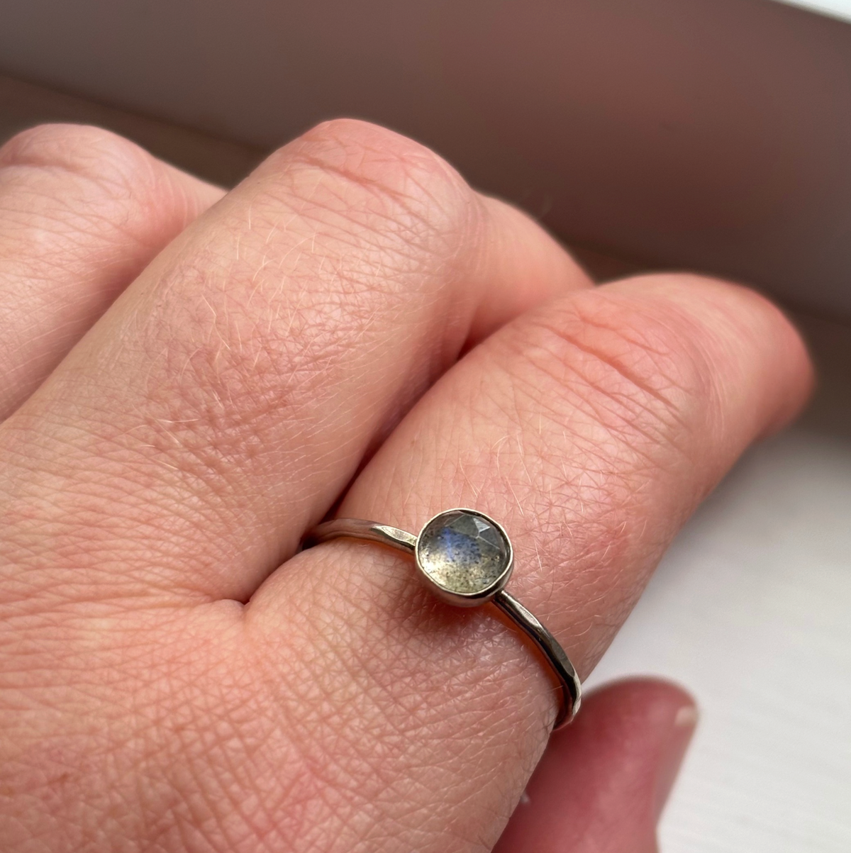 CLEARANCE Grey Labradorite Ring - 10.5