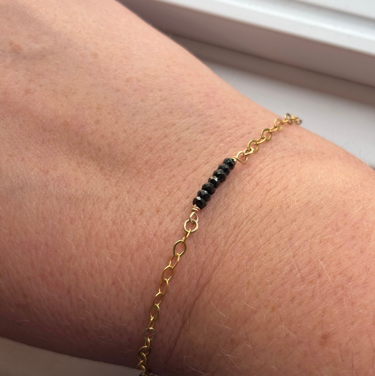 CLEARANCE Black Onyx Beaded Bracelet