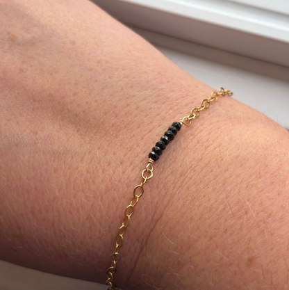 CLEARANCE Black Onyx Beaded Bracelet