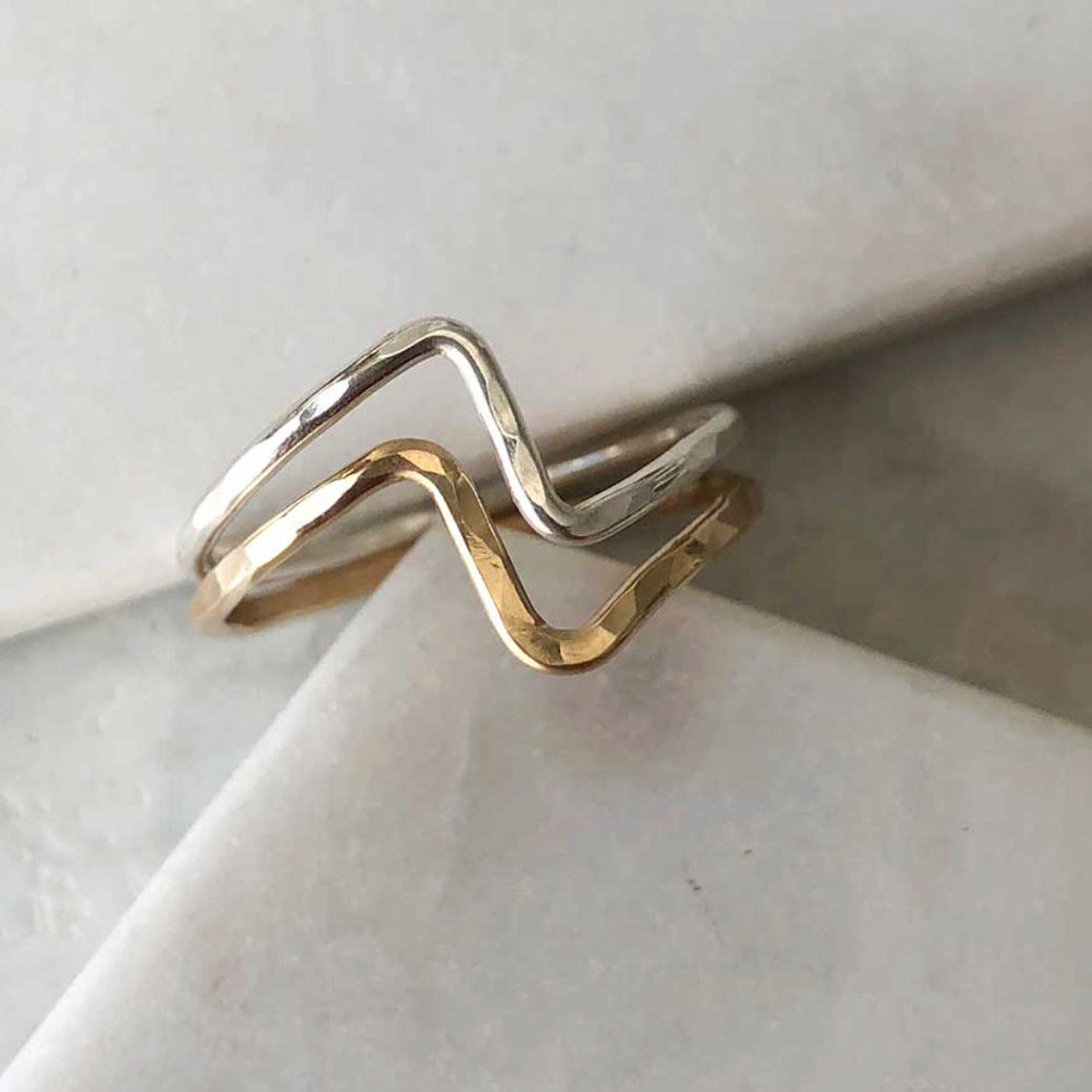 ZIG ZAG STACKING RING CLASS / Thursday Nov 12th / 6pm-8pm / Make two zig zag stacking rings