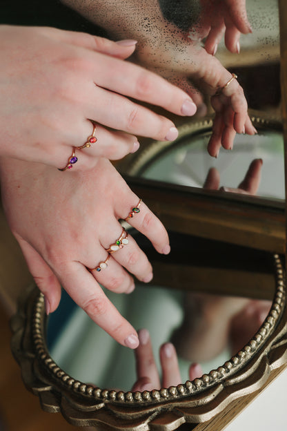 Toi-et-moi Ring - 14k gold-fill