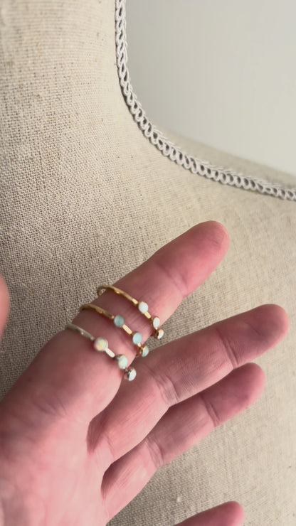 CLEARANCE - Triple Gemstone Ring - Size 9