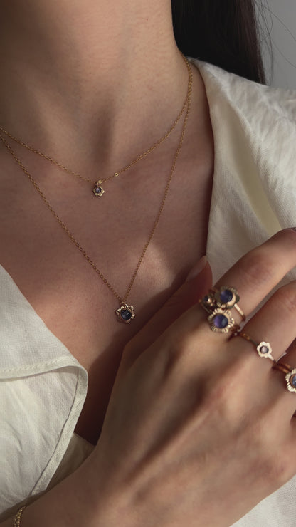 Flower Necklace - 14k Gold-Fill or Sterling Silver