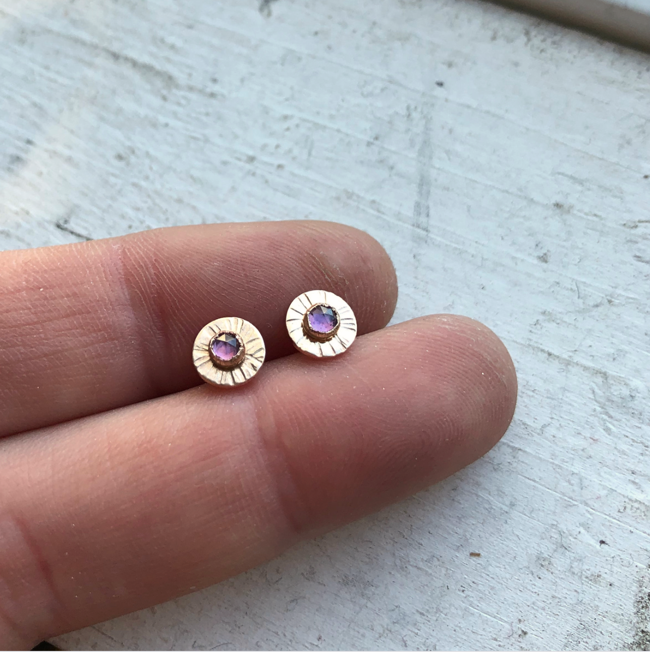 Aura Birthstone Studs