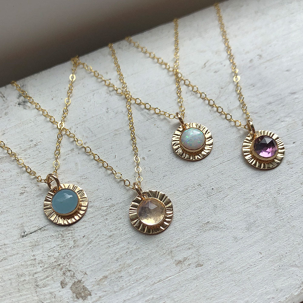 Aura Birthstone Necklace - Medium