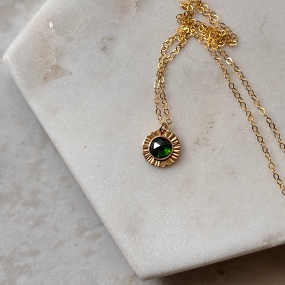 Emerald Aura Necklace - 14k Gold-Fill or Sterling Silver