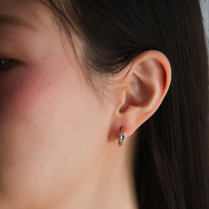 Mini Flower Hoop Earrings